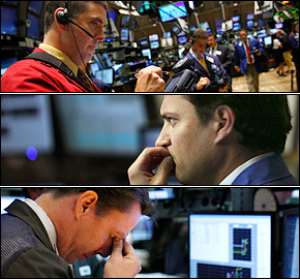 Financial crisis pummels stocks